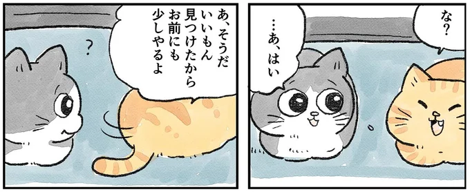 初心者猫にはちょっと無理！先輩猫のお裾分けが衝撃的／ねこに転生したおじさん1