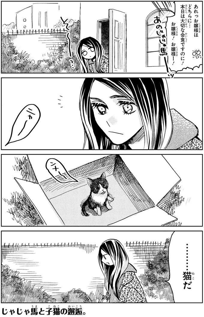 家を抜け出したお嬢様が出会った子猫。つけた名前は...それ?/漫画 京佳お嬢様と奥田執事 05-01.png