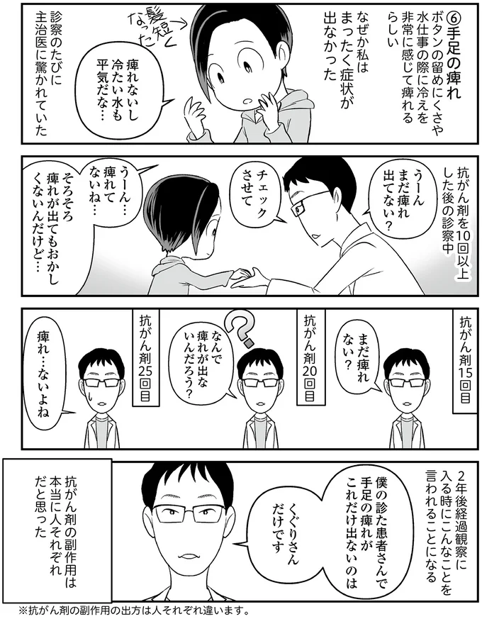 予想以上に大変だった「抗がん剤の副作用」。医師が困惑したこととは／痔だと思ったら大腸がんステージ4でした 10-05.png