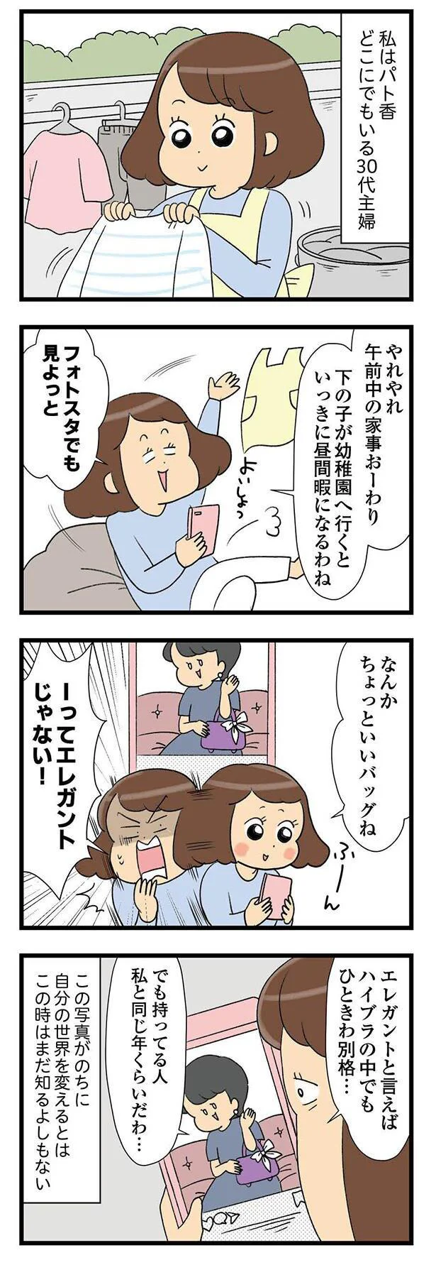 ハイブランドのお高いバッグなんて自分に関係ないと思っていた...そんな私に運命の出合い⁉／150万のバッグが欲しい主婦の 夫に内緒の買い物日記 01-01.webp