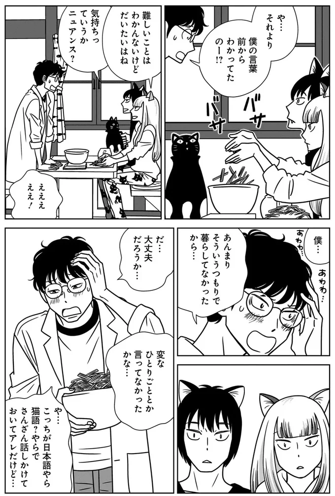 人間の言葉がわかっていた猫。でも「にゃあ」と話しかけられたら...／ねこまた印の染物屋さん 15650353.webp