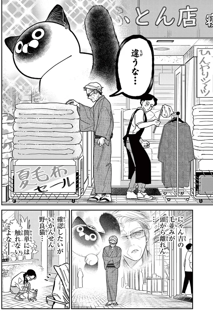 「野良猫を撫でたい！」例のブツの投入で近づいてきたが...えっ？／オヤジとにゃん吉 16223120.webp