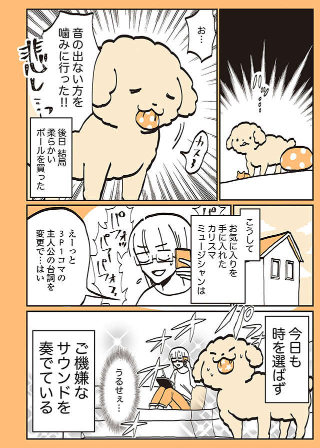 パフォォオオ...音が鳴るおもちゃと愛犬。テンションが上がると...／うちのトイプーがアイドルすぎる。 toipu39_04.jpg