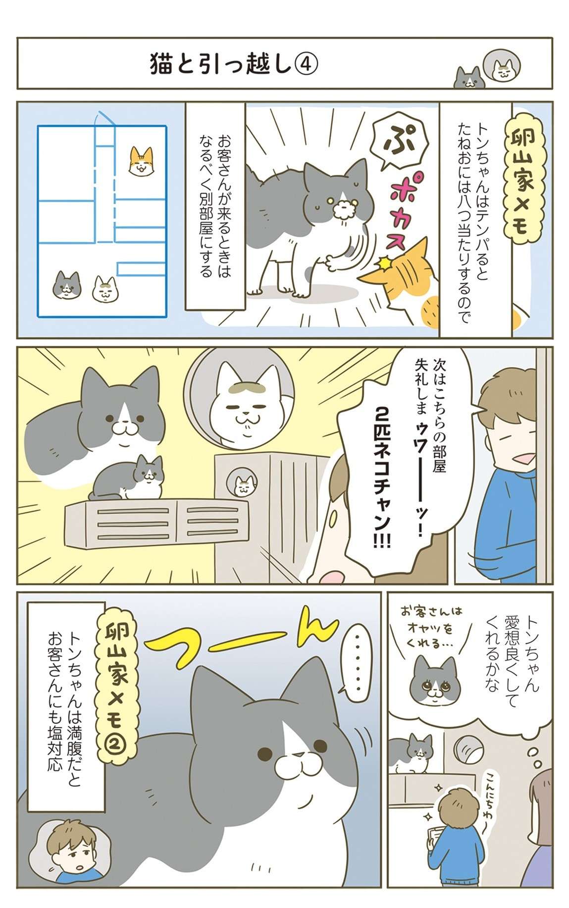 「ネコチャンダッ!!」 引っ越し業者さんが「うちの猫を見た反応」は／うちの猫がまた変なことしてる。7 11.jpg