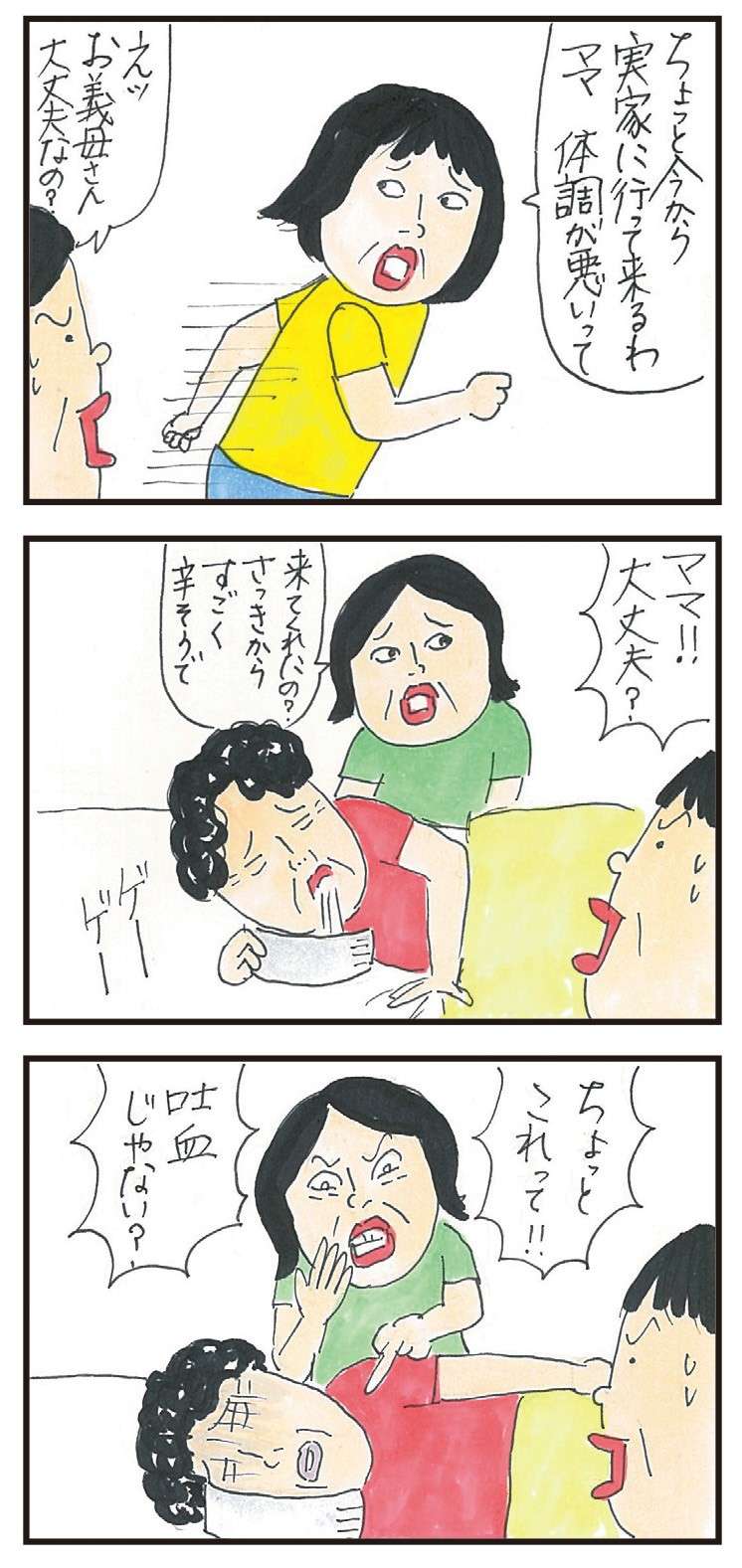 「吐血してる」高齢の母の異変。病院から帰ると実家から「変な音」が／健康以下、介護未満 親のトリセツ 11.jpg