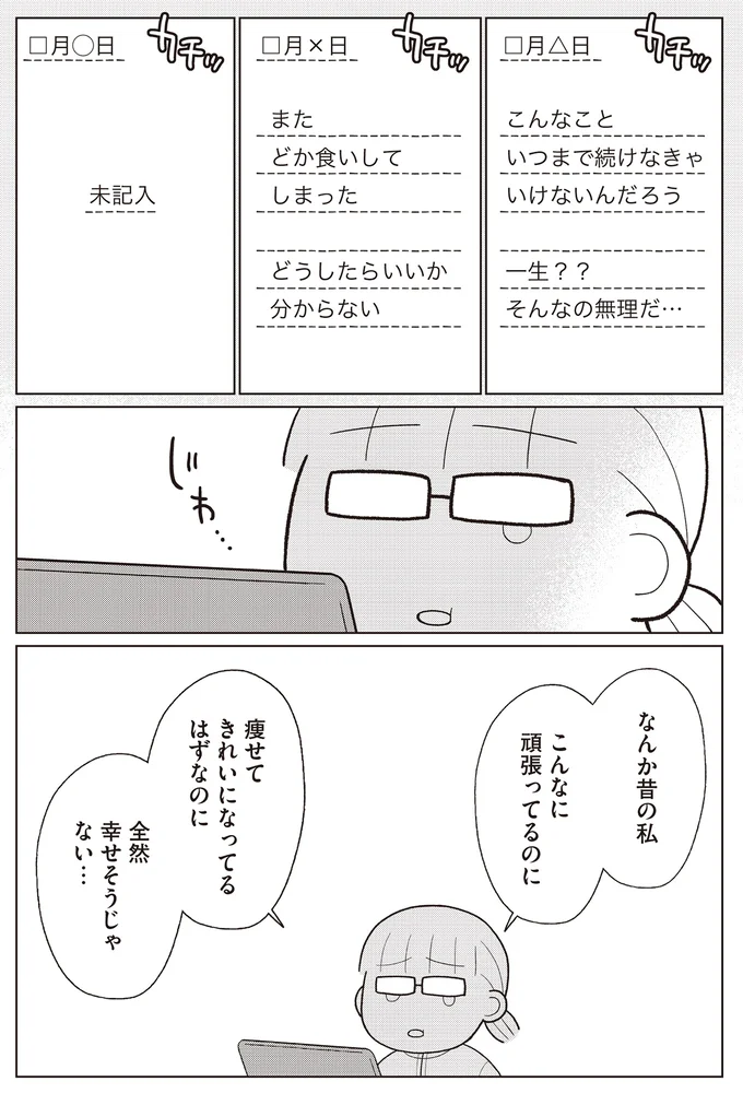 「全然幸せそうじゃない」ダイエットを頑張っていたころの日記。リバウンドの原因は...／人生で一番楽に17kgのダイエットに成功しました 14656556.webp