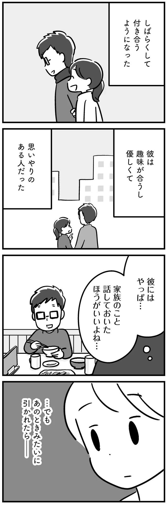 社会人になってできた彼に、「父のこと」のことを告白。その反応に...／家族を忘れた父親との23年間 kazoku19_4.jpeg