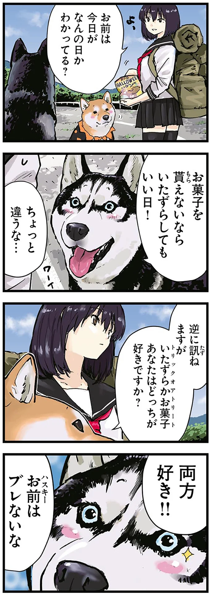 ハロウィーンに大興奮の柴犬。その理由が...和犬なのに？／世界の終わりに柴犬と 2.png