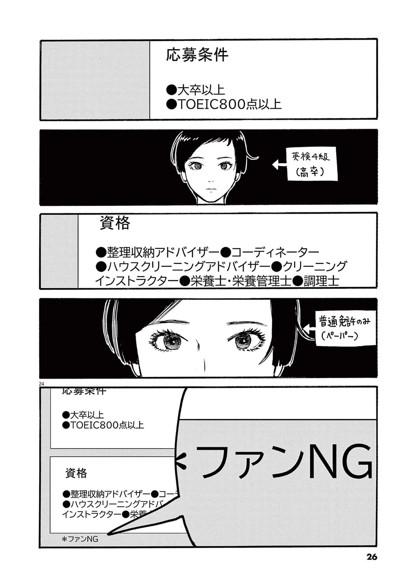 家政婦の応募条件を調べてみると...とんでもなくハイレベル！ しかもファンNG!?／ミワさんなりすます（第1話）02 15792817.webp