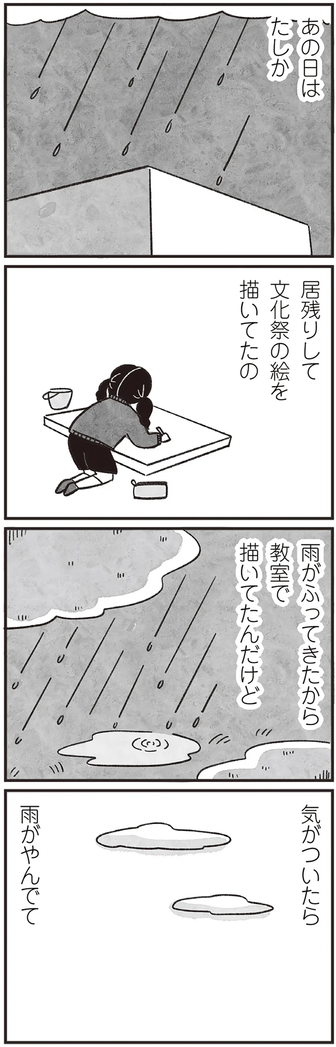 雨上がりのキレイな虹。高校時代に屋上でたまたま一緒に見た4人がいま集まった...？／べつに友達じゃないけど 25-01.png