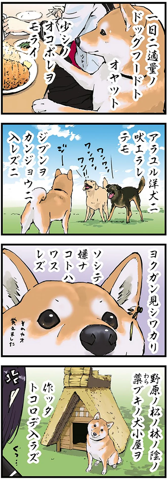 柴犬が目指す「雨ニモマケズ」。そういう柴にもうなってる？ ／世界の終わりに柴犬と 2.png