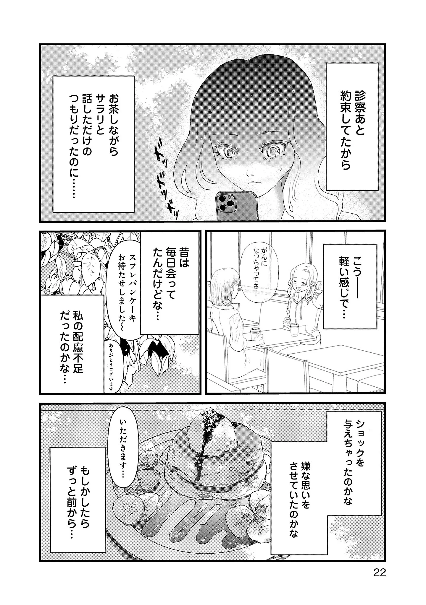 SNSでさらされた！ 軽いノリで「がんになっちゃってさー」と友達に報告したら...／おはよう、おやすみ、また明日。 14454882.webp