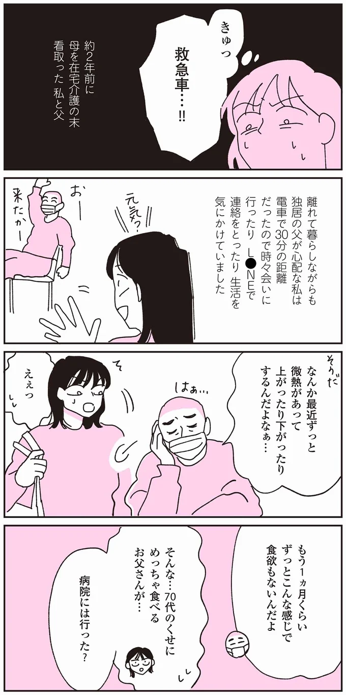 体調不良が続いていた70代の父。胸騒ぎを覚えて父が一人で暮らす実家にいったら...え？／父が全裸で倒れてた。 12.webp