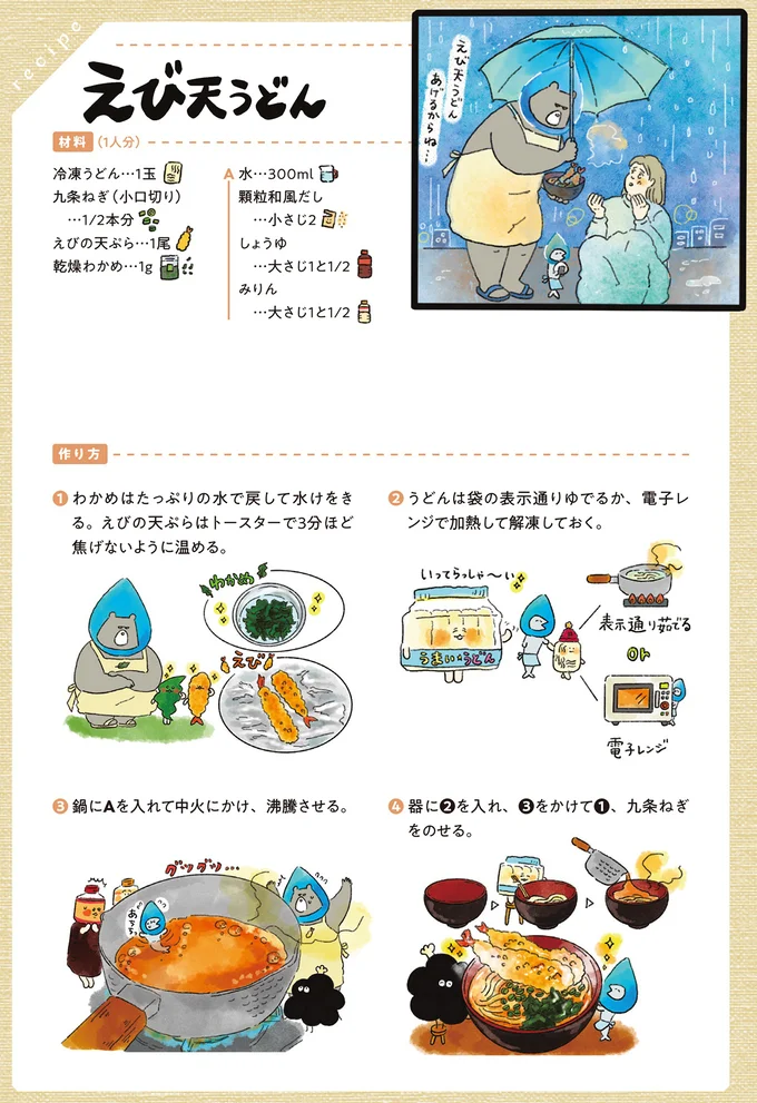 涙の帰り道。いい匂いに誘われて屋台で食べた「えび天うどん」／疲れた人に夜食を届ける出前店３ 01-02.png