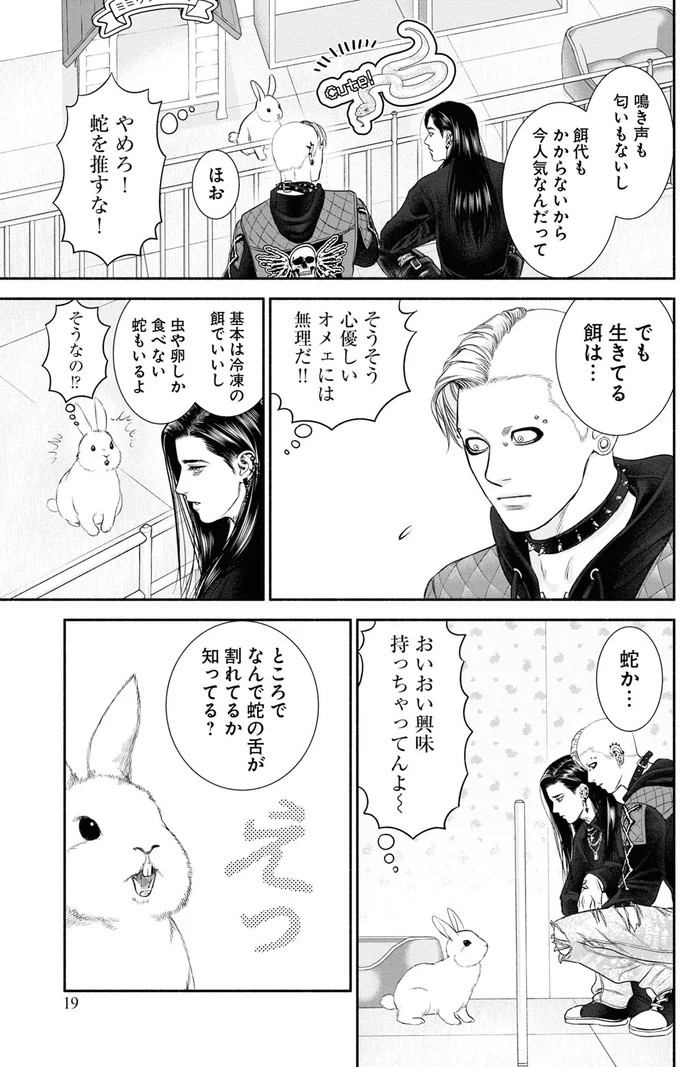 うさぎカフェに現れた怪しい二人組。見かけによらず、意外と物知りで...え？／見るからに怪しい二人 1 05-03.png