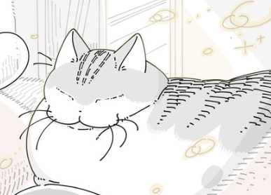 「朝か 起きなきゃ」隣で気持ちよさそうに寝ている愛猫キュルガを見ると、つい...／夜は猫といっしょ4