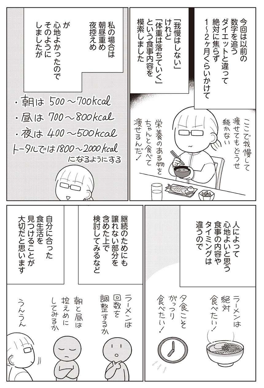 「我慢はしない」けれど「体重は落ちていく」という食事内容は？／人生で一番楽に17kgのダイエット 15.jpg