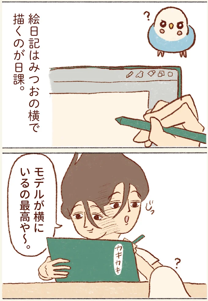 「プジェ、キュキュ、ジャア」たまに来る「ピヨ」の鳴き声がかわいい我が家のセキセイインコ／プジェ日記！  18.webp