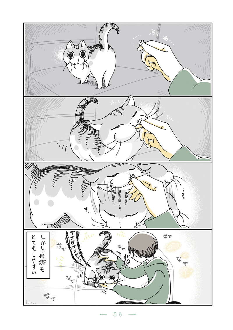 うちの猫はなでなでに飽きやすい。すぐ移動するが、その直後に...？／夜は猫といっしょ yoruhanekoto4_CC2021_re-56.jpg