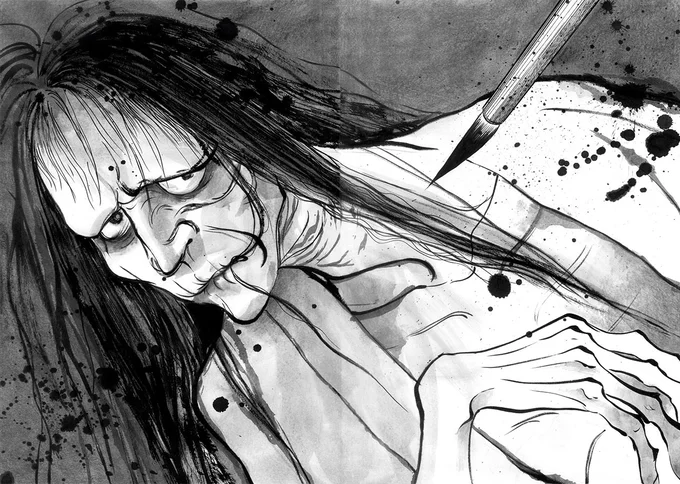 無邪気で一途な眼差し。深夜の墓地で筆を走らせる男が描くのは？／贋 まがいもの 11.webp