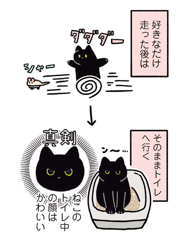 「幸せな気分になる」猫漫画。飼い主が新聞を読んでいるとコッソリ...!?／黒猫ろんと暮らしたら 22.jpg