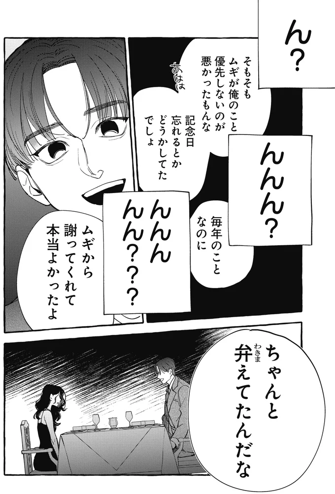 「ちゃんとわきまえてたんだな」プロポーズで...はぁ!? 彼がこんな人だったなんて／むぎのはな 1 34.webp