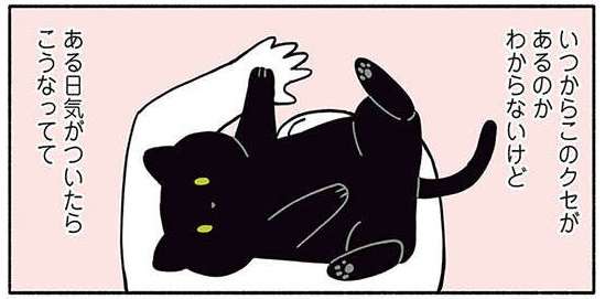 不思議な「猫のクセ」。それは飼い主との絆を感じさせるもので／黒猫ろんと暮らしたら2