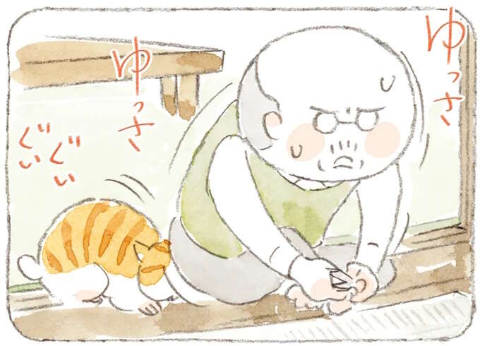 猫がじいちゃんに「訴えたかったこと」。強引に邪魔して...ごはんじゃない？／ねことじいちゃん10