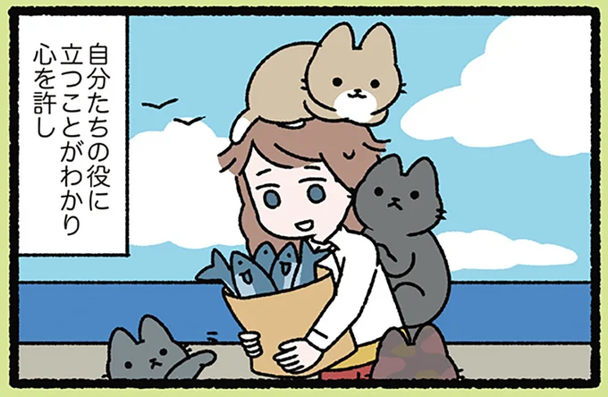 『ガリバーとねこ』嵐に巻き込まれ、漂流した先で「ここに住みます！」／にゃんと！ねこむかしばなし