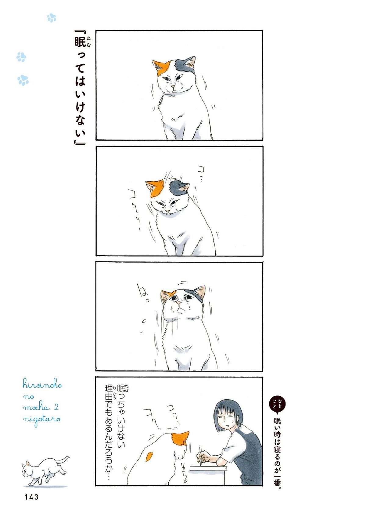 とっても細かい「猫のかわいいポイント」。しまい忘れたキバやイヤそうな後ろ脚...わかる？／拾い猫のモチャ 24.jpg