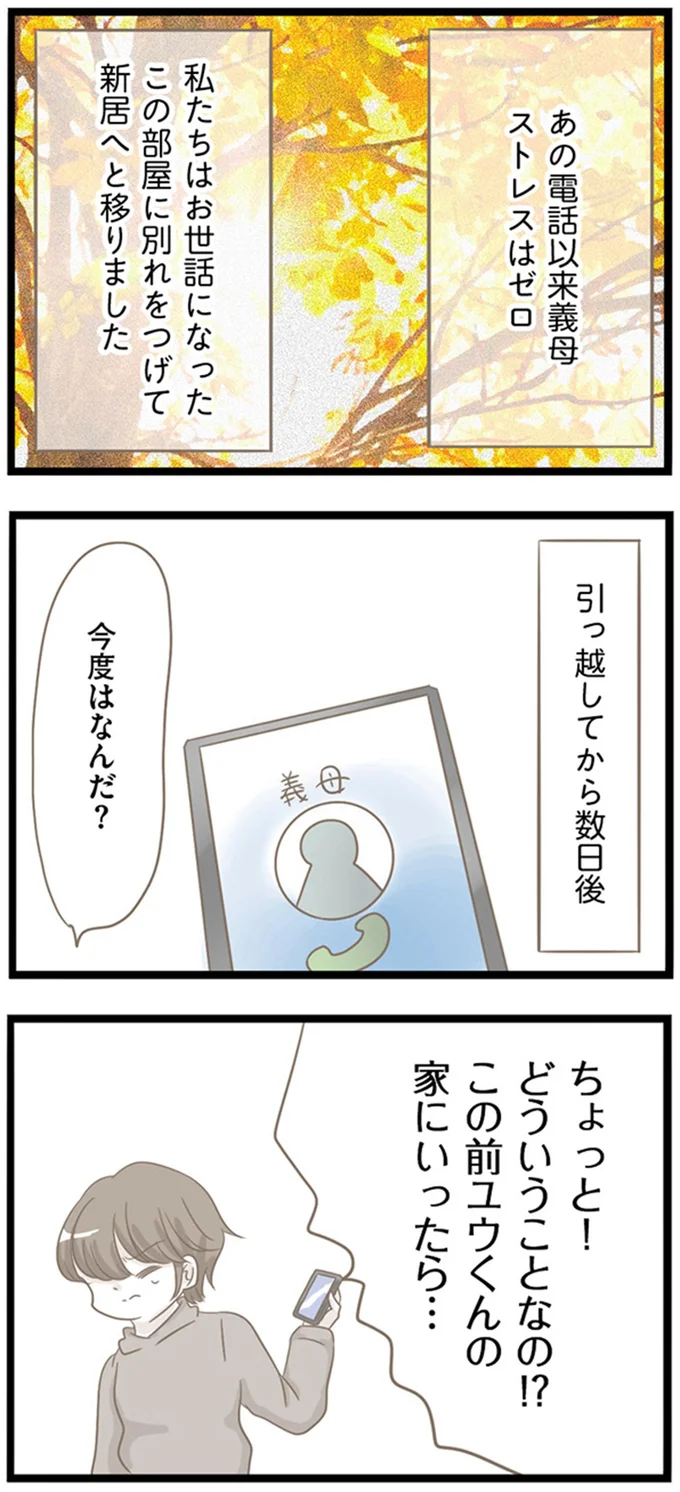 「バチが当たるわよ!」息子に執着し、スピリチュアルに依存する義母。捨て台詞を吐いた裏で/前科持ちの義母と同居していた話 29-01.png