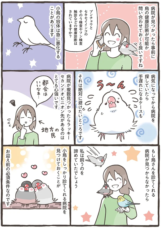 かかりつけの病院に家族の同意。小鳥と暮らすための必須項目／トリ扱い説明書 23.png