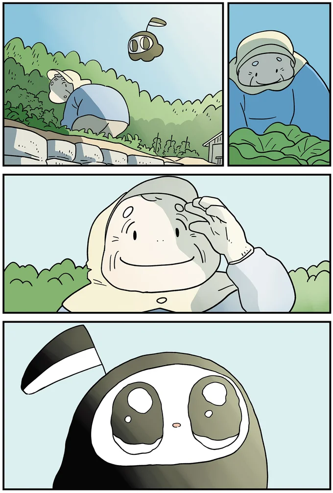 「あんた死神やろ」。おばあちゃんに正体がバレていた！ 追い出されるかと思ったら...／死が怖い小さな死神 03-06.png