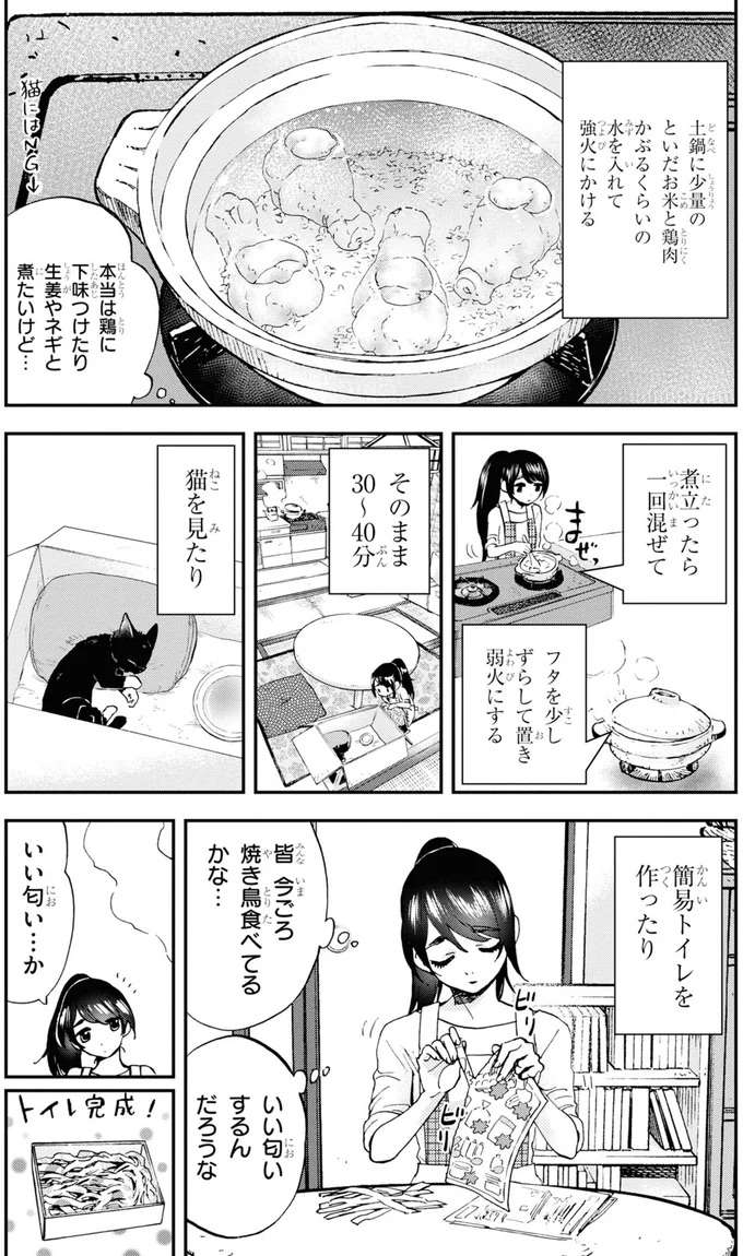 お米と鶏肉で子猫のためのご飯作り。その時思い出したのは...／細村さんと猫のおつまみ1 hosomura3_3.jpeg