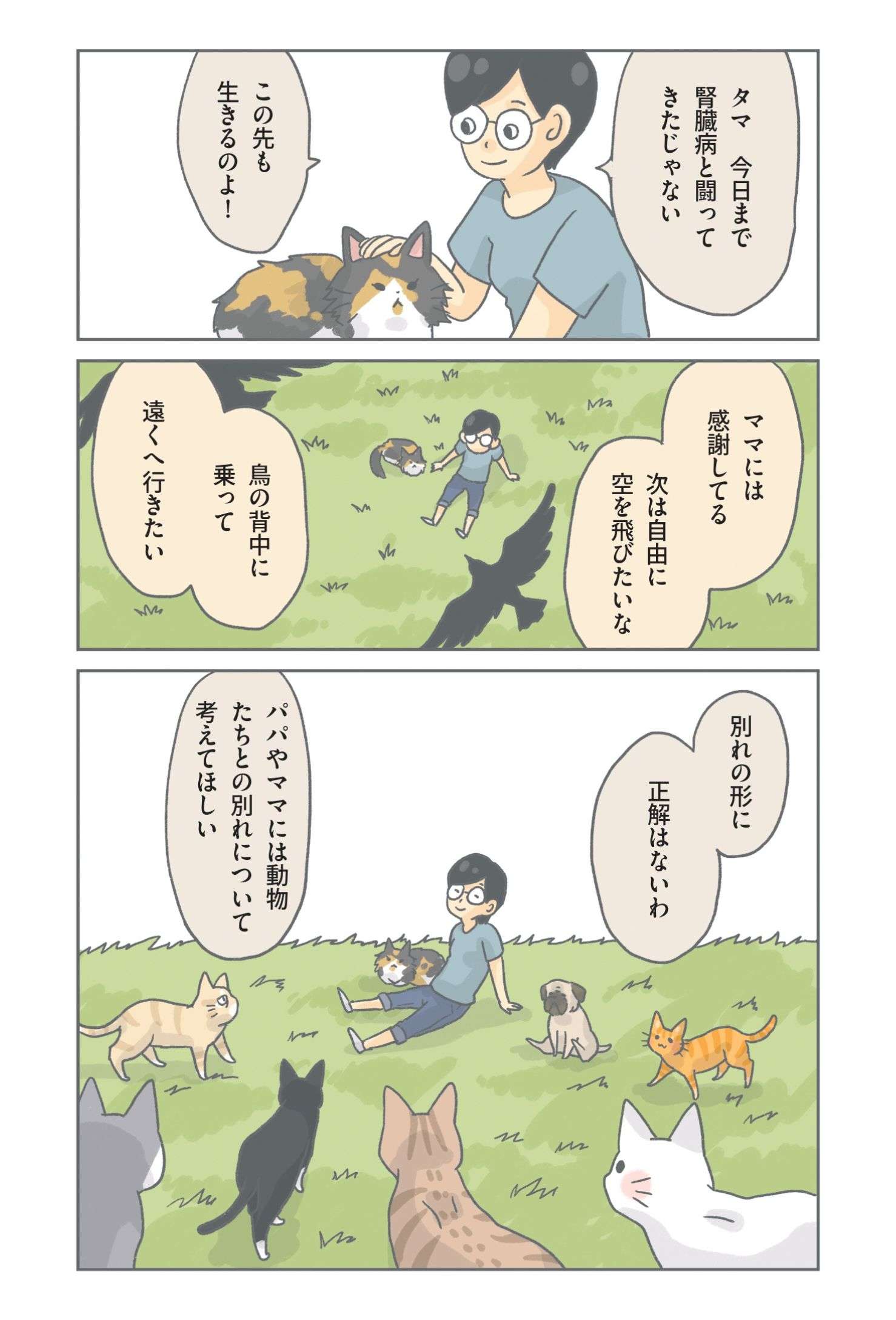 ペットの死は悲しい。ねこに「死んだらどうしてほしい？」と聞いてみると／保護ねこ物語 hogoneko_monogatari3_07.jpg