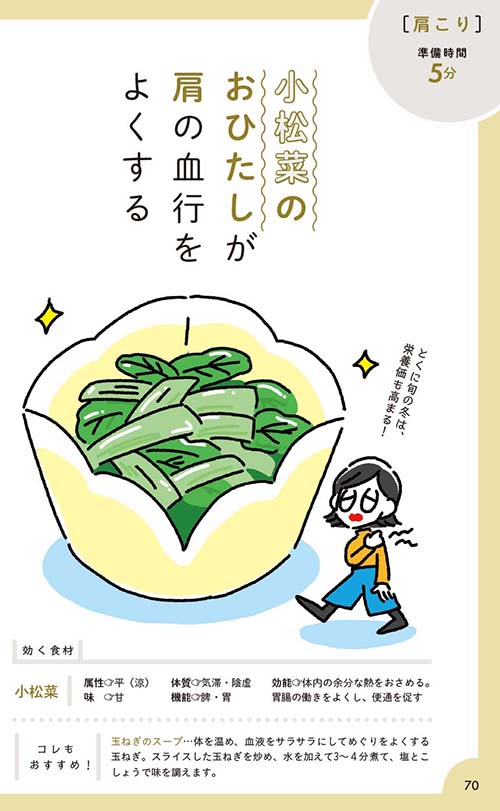 肩こりには 小松菜 夏バテにはお粥と梅干し 体をおいしくととのえる 食べる漢方 4 毎日が発見ネット