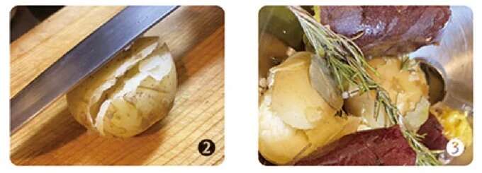 外はカリッ中はホクホク。焦げ目が食欲をそそる「じゃが芋とさつま芋のロースト」/はたらく彼女と、つくるヒモ keptman4_10.jpeg