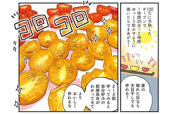 彼女が唯一好きな野菜だから。自分で育てたミニトマトで「セミドライトマト」/はたらく彼女と、つくるヒモ