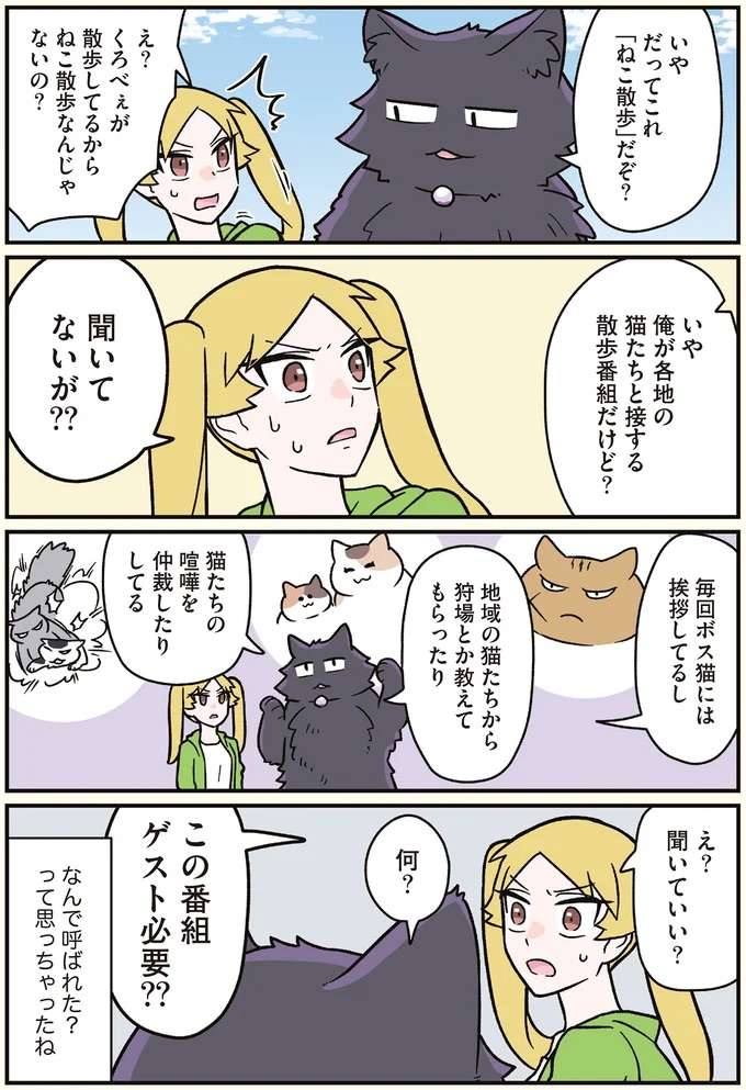 アイドルがいきなりアウェー感!? 猫になった男性と「ねこ散歩」番組に出演／ブラック企業の社員が猫になって人生が変わった話7 kurobe9_3.jpeg