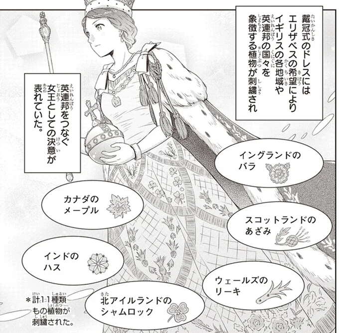 父の言葉に力を得て。ドレスの刺繍に込められた25歳の女王の決意／歴代最長の女王 エリザベス女王二世