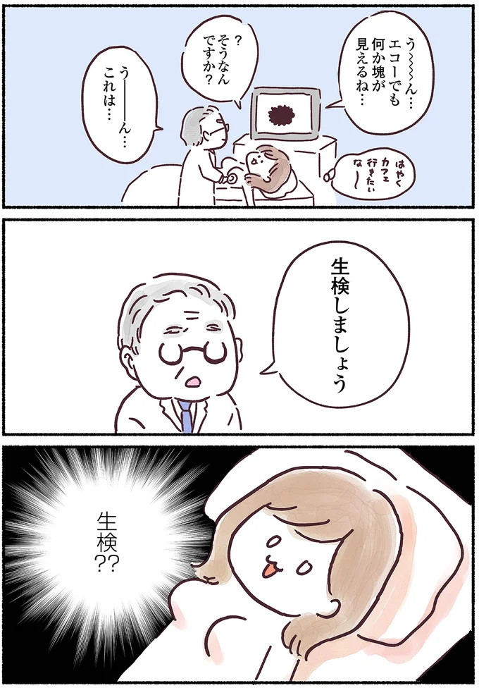 「がんじゃないか調べるってこと！」胸のしこりが気になって診察。まだ33歳なのに...えっ？ nyuugan4_2.webp
