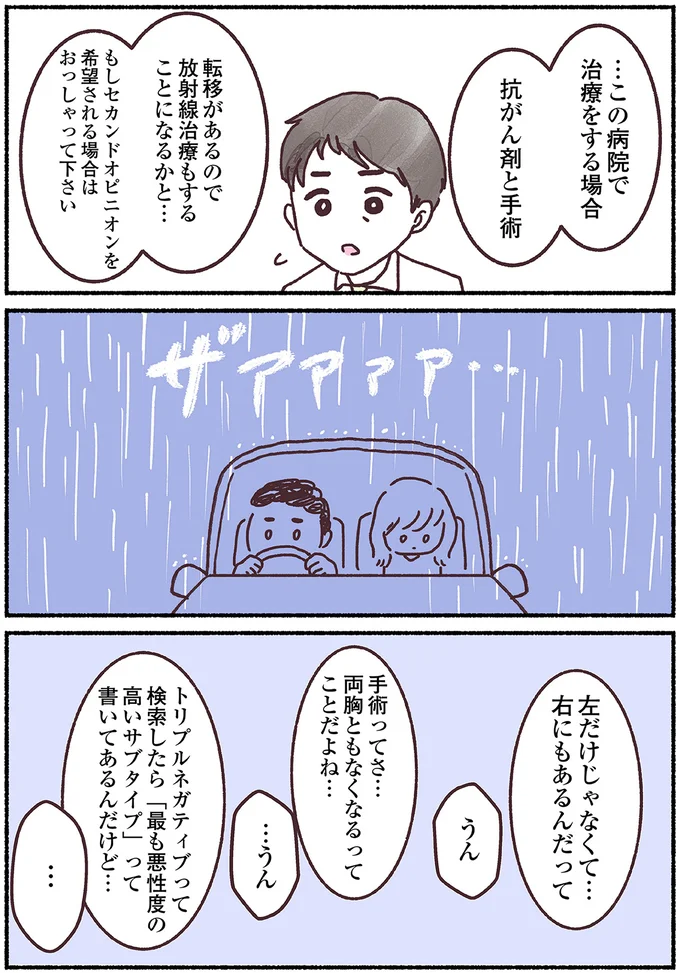 「乳がんの中でも悪性度が高いがんです」医師に告げられた、想像よりも悪い診断。雨の車内で夫婦は号泣して... nyuugan8_5.webp