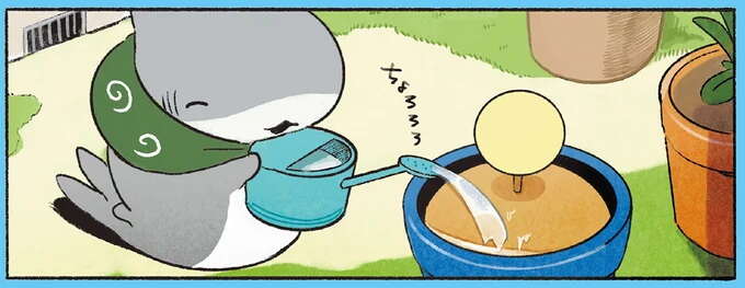 花かと思ったら?夕暮れ時、子ザメちゃんに起きた素敵な出来事/おでかけ子ザメ7