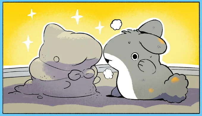 砂場でおともだちを作ったら、あれ!?うさめちゃんが子ザメちゃんそっくりに/おでかけ子ザメ7