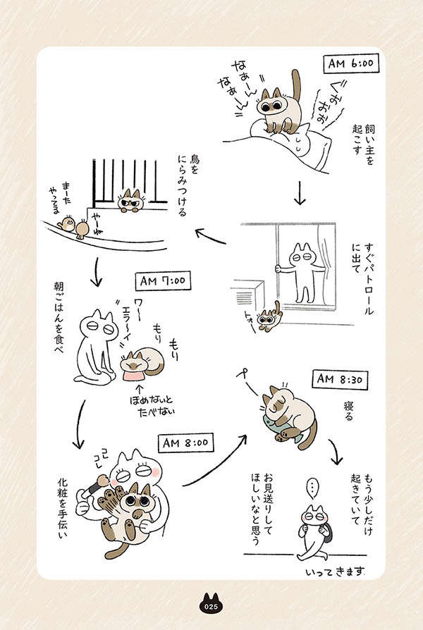 「ただいま...？」見慣れない姿の飼い主を見た愛猫が動揺して...／シャム猫あずきさんは世界の中心 shamuneko05_01.jpg