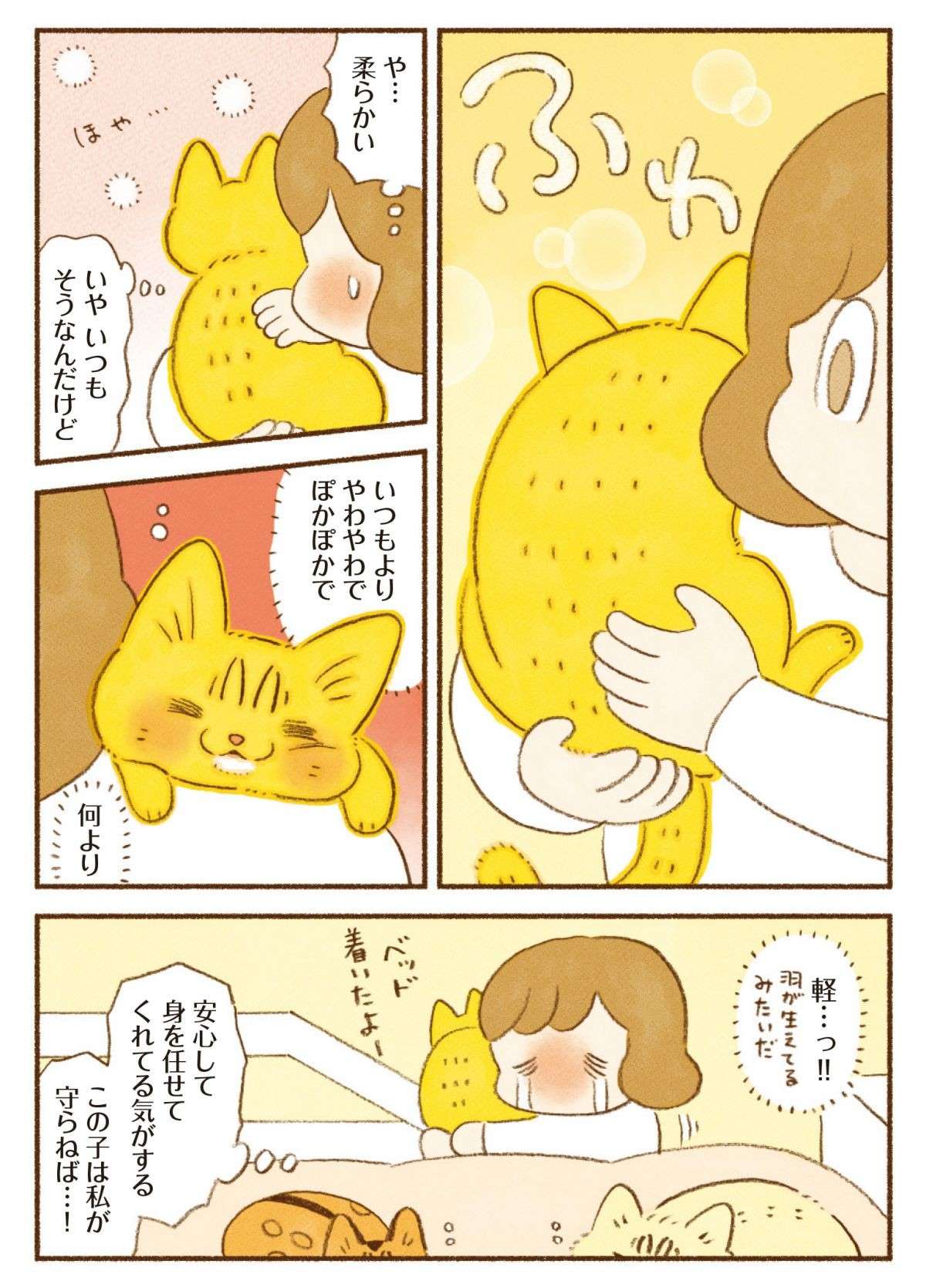 「猫は液体」というけど...こういう時だけは漬物石のようにギチチチチ／しまねこ3姉妹と暮らしています shimaneko_p66.jpg