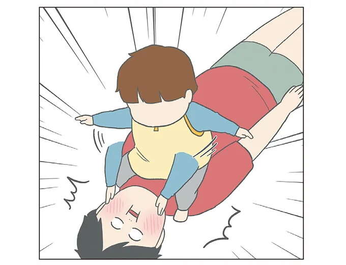 「嬉しい」寝かしつけ中に父の上に来た息子。喜んだのも束の間...うわ/チリもつもれば福となる