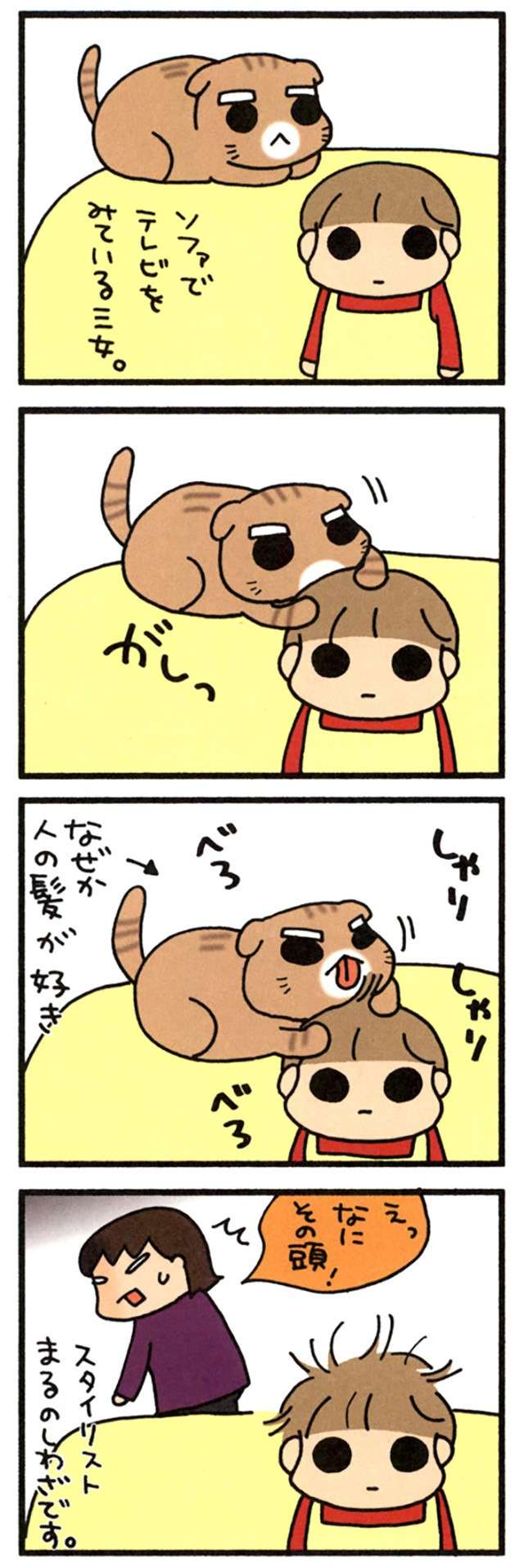 スーパーの袋が大好きな猫。足に引っかかってパニックになり、さらに...！／うちの3ねこ uchinosanneko_001_013_2.jpg